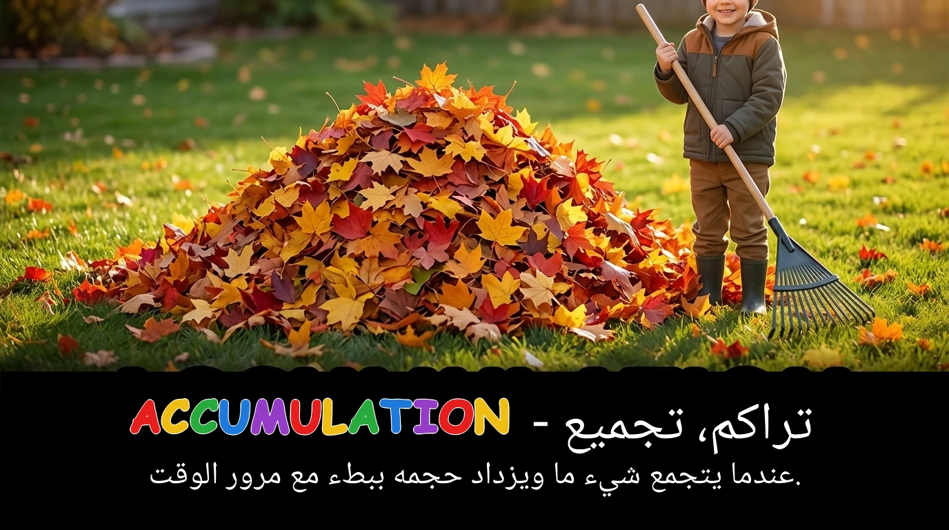Arabic Illustration for accumulation